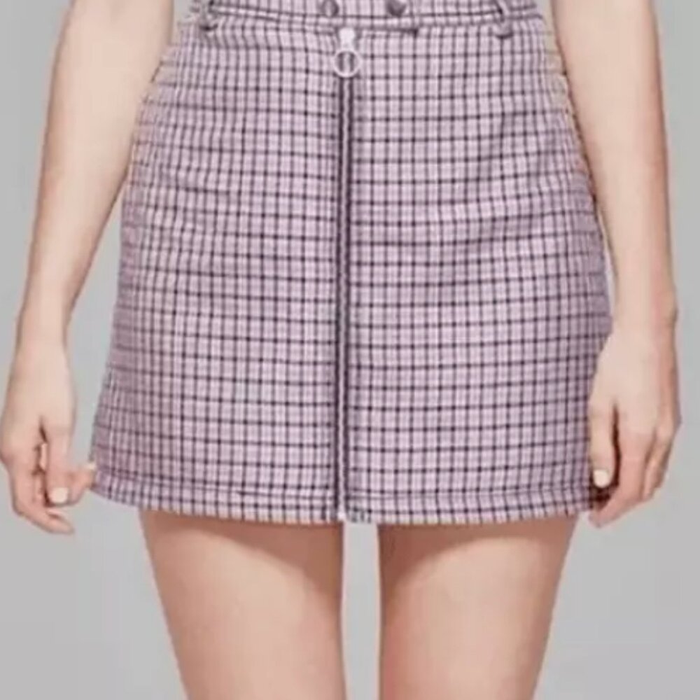 Wild Fable NWT Mini Skirt Plaid Zipper Size 2x